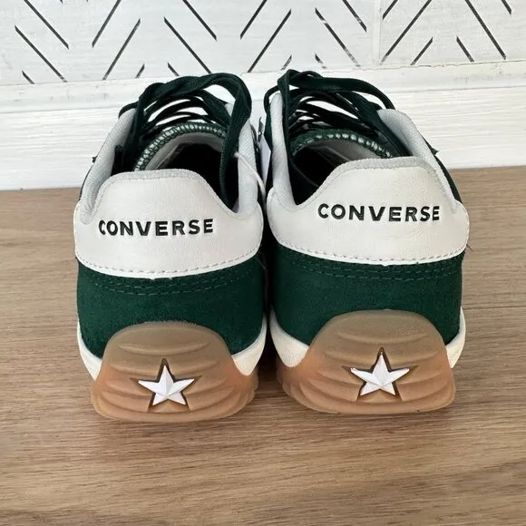 ⭐Converse Run Star Trainer Ox Sz 7.5 Womens Shoes Suede Green Casual A13359C New