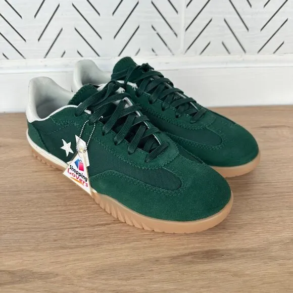 ⭐Converse Run Star Trainer Ox Sz 7.5 Womens Shoes Suede Green Casual A13359C New