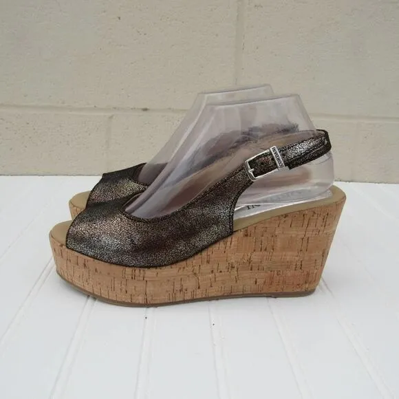 Cordani Janey Cork Wedge Platform Sandal Heels