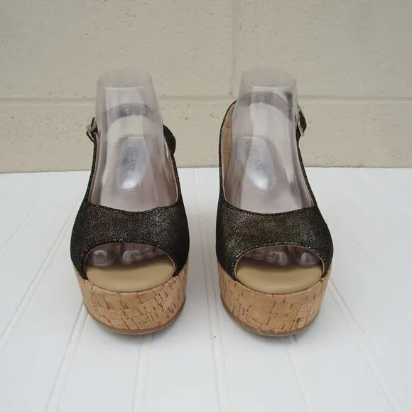 Cordani Janey Cork Wedge Platform Sandal Heels