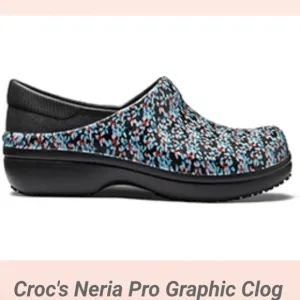 Croc Womens Neria Pro Triple Comfort Floral Rubber Clogs shoes sz 11
