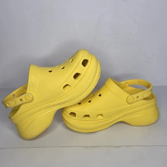 Crocs Bae Platform Clogs Sunshine Yellow Women's Size 6