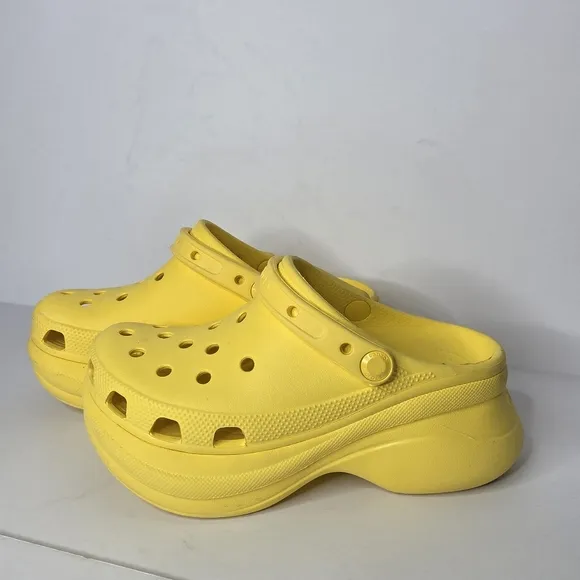 Crocs Bae Platform Clogs Sunshine Yellow Women's Size 6