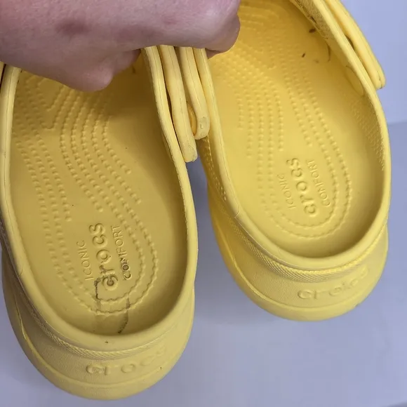Crocs Bae Platform Clogs Sunshine Yellow Women's Size 6