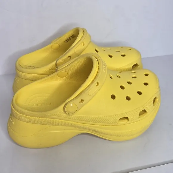 Crocs Bae Platform Clogs Sunshine Yellow Women's Size 6