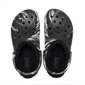 Crocs BAYA LINED MARBLED CLOG Black White Men’s Size 11 New