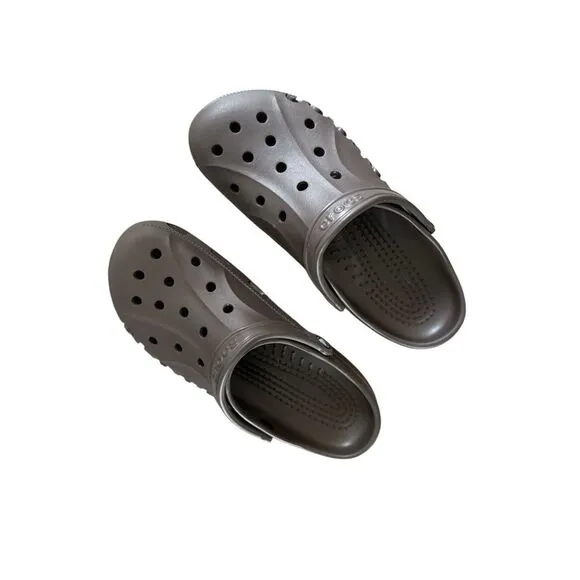 Crocs Baya Mens Espresso Brown Slip On Waterproof Comfort Clogs Sandals Size 12