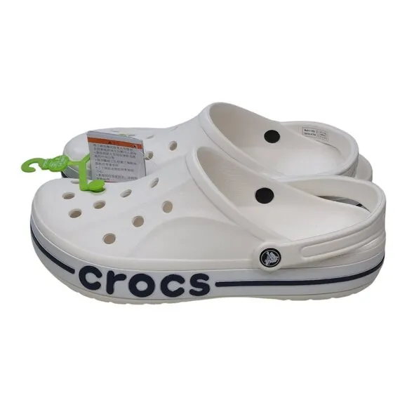 Crocs Bayaband Unisex Clog White Navy Size M8 W10 Comfort Lightweight Casual