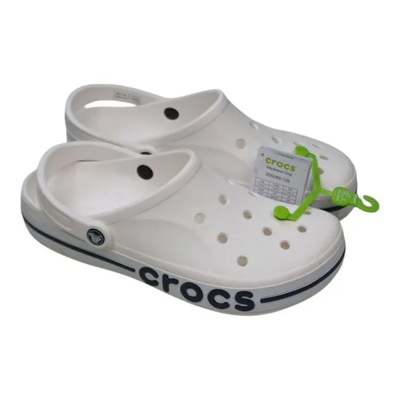 Crocs Bayaband Unisex Clog White Navy Size M8 W10 Comfort Lightweight Casual