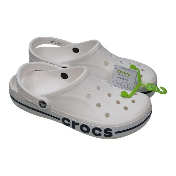 Crocs Bayaband Unisex Clog White Navy Size M9 W11 Comfort Lightweight Casual