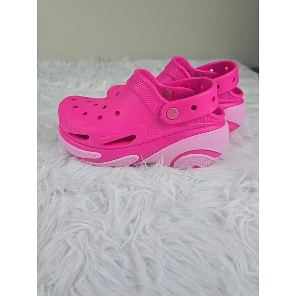 Crocs Bubble Crush Clog 210061 Pink Crush UNISEX Women's Size 7 Men's Size 5