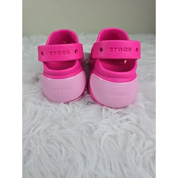 Crocs Bubble Crush Clog 210061 Pink Crush UNISEX Women's Size 7 Men's Size 5