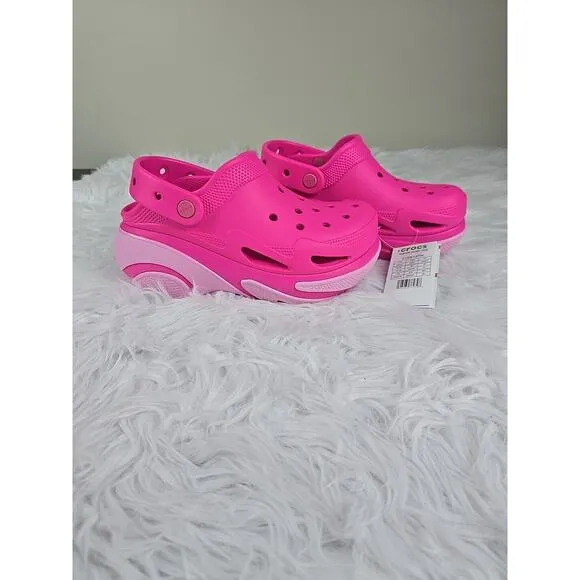 Crocs Bubble Crush Clog 210061 Pink Crush UNISEX Women's Size 7 Men's Size 5