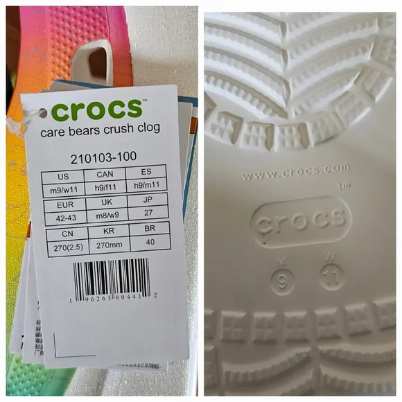 CROCS Care Bears Crush Clog Limitted Edition Women's Platform Light-up Clogs NEW
