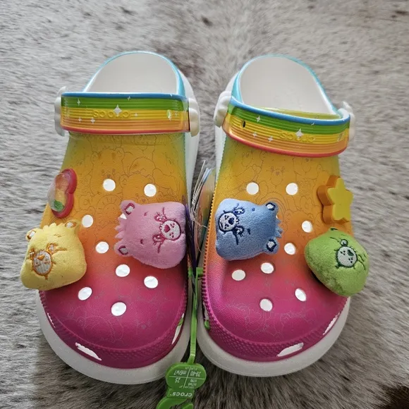 CROCS Care Bears Crush Clog Limitted Edition Women's Platform Light-up Clogs NEW