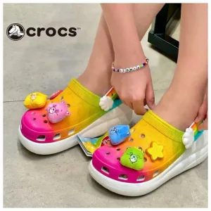 CROCS Care Bears Crush Clog Limitted Edition Women's Platform Light-up Clogs NEW