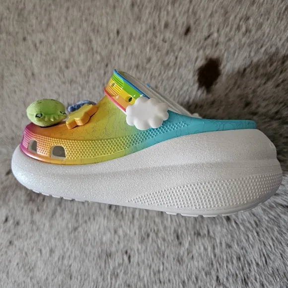 CROCS Care Bears Crush Clog Limitted Edition Women's Platform Light-up Clogs NEW