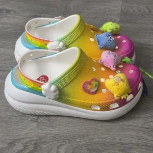 Crocs Care Bears Crush Clog Size M6 W8 Multicolor Light Up S'allume