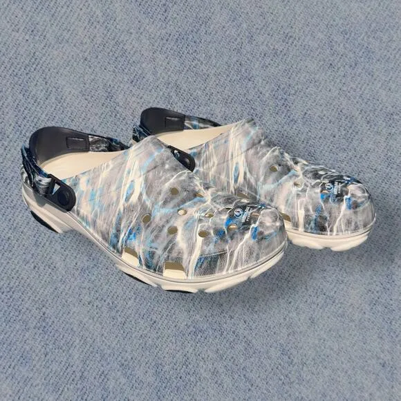 Crocs Classic All Terrain Mossy Oak Camo Men’s Blue Clogs - Size 13