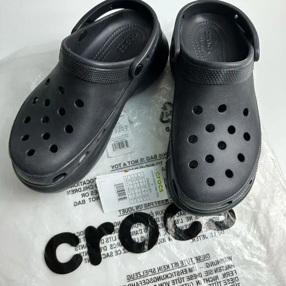 Crocs Classic Bae Clogs Black Size 10 Womens NWT