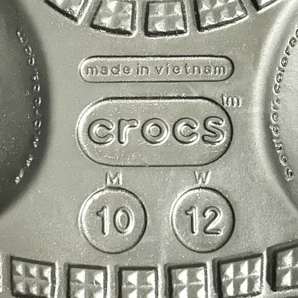 Crocs Classic Bleached Dye Men’s Size 10 Black White Comfort Lifestyle Clogs