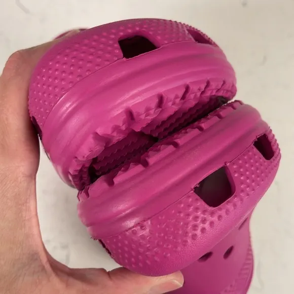 Crocs Classic Clog Purple Fuchsia Fun Rubber Shoes Unisex Adult M5 / W7
