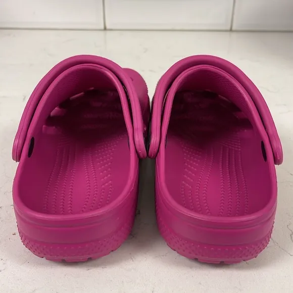 Crocs Classic Clog Purple Fuchsia Fun Rubber Shoes Unisex Adult M5 / W7