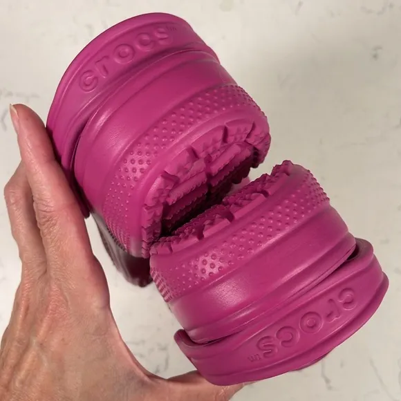 Crocs Classic Clog Purple Fuchsia Fun Rubber Shoes Unisex Adult M5 / W7