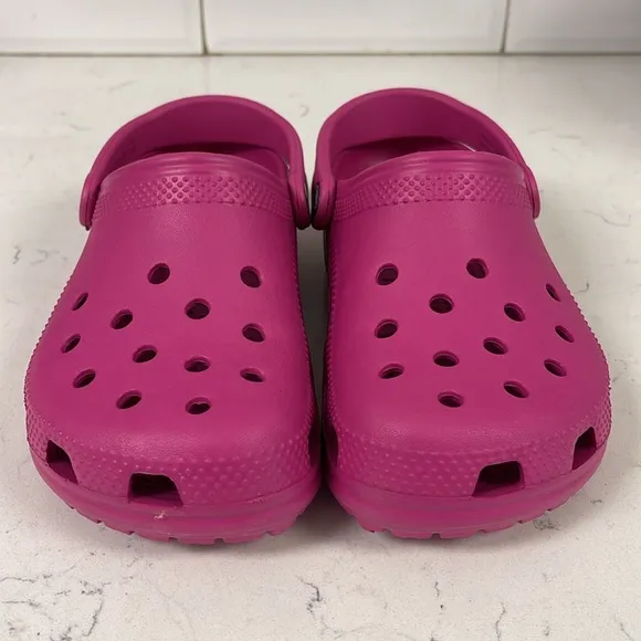 Crocs Classic Clog Purple Fuchsia Fun Rubber Shoes Unisex Adult M5 / W7