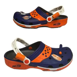 Crocs Classic Hasbro Nerf Clogs Blue Orange Unisex Size Men’s 8 Women’s 10 NWT