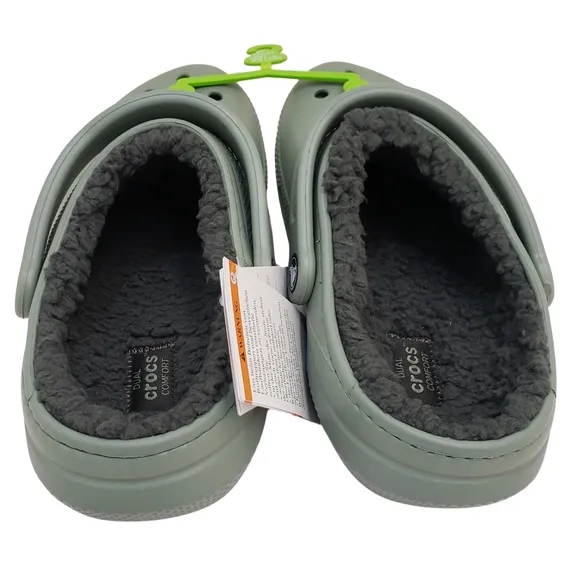 CROCS Classic Lined Clogs Women's Moss/Multi Size 8 NWT