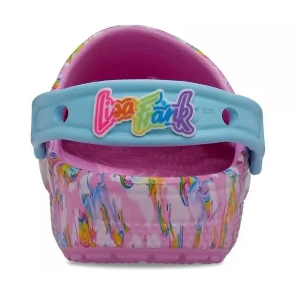 Crocs Classic Lisa Frank 208829-6SW Big Kids Pink Unicorn Comfort Clogs Size J6