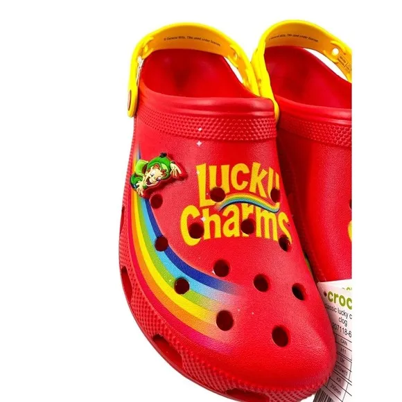 Crocs Classic Lucky Charms Magically Delicious Clogs Red Mens Size 11