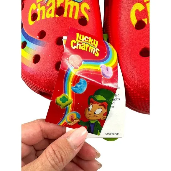 Crocs Classic Lucky Charms Magically Delicious Clogs Red Mens Size 11