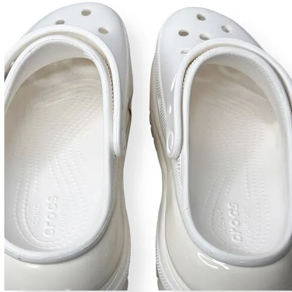 CROCS Classic Mega Crush Clogs White Size‎ 10 Women's