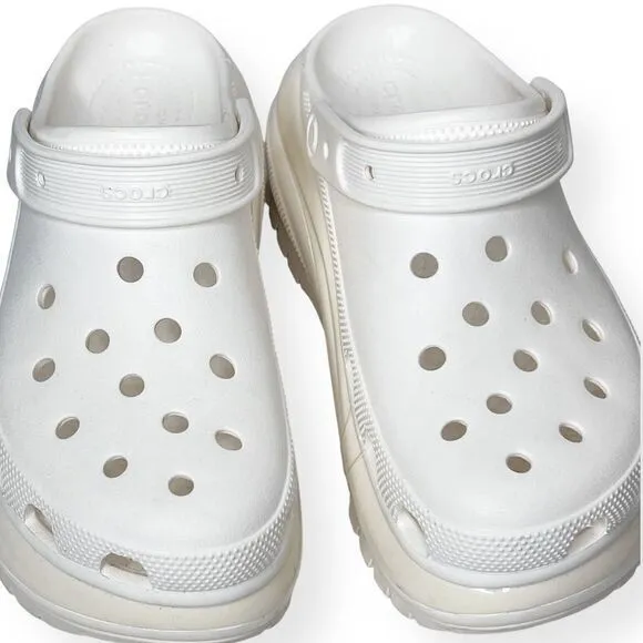 CROCS Classic Mega Crush Clogs White Size‎ 10 Women's