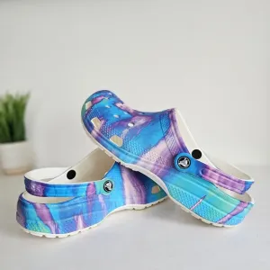Crocs Classic Out Of This World Tie-Dye Multicolored Clogs Size 10 Men 13 Women