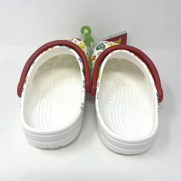 Crocs Classic Pokémon Clog Big Kid Sizes J4 (8-7/8)&quot; J5 (9-1/8&quot;) White Multicolo