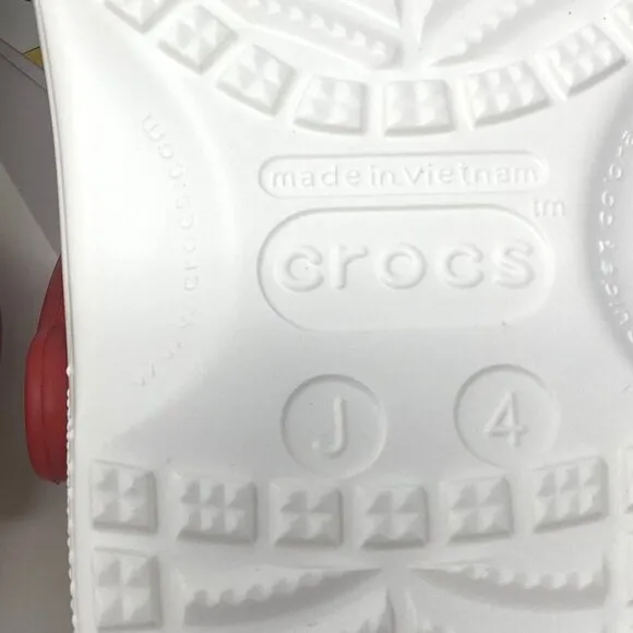 Crocs Classic Pokémon Clog Big Kid Sizes J4 (8-7/8)&quot; J5 (9-1/8&quot;) White Multicolo
