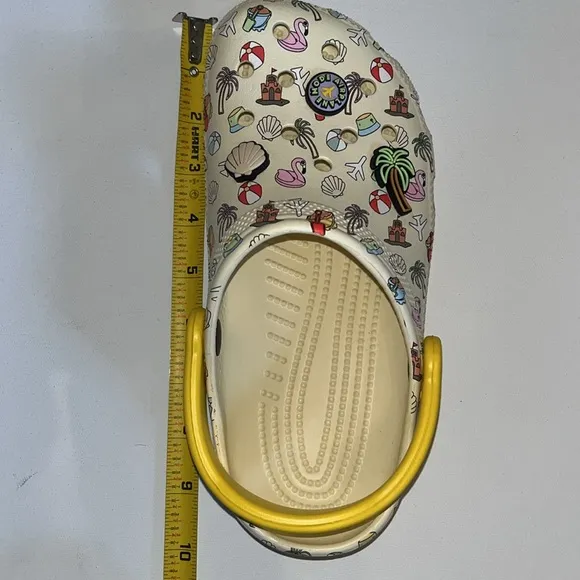 Crocs classic spring break clog Pool party beach palm flamingo shell big kids J4