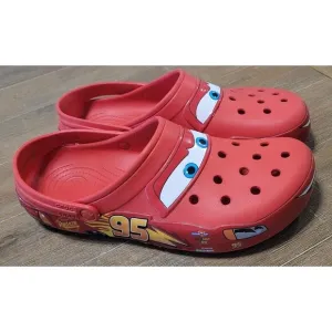Crocs Classics Clog Lightning McQueen Disney Cars Men Size 13 205759-610 Comfort