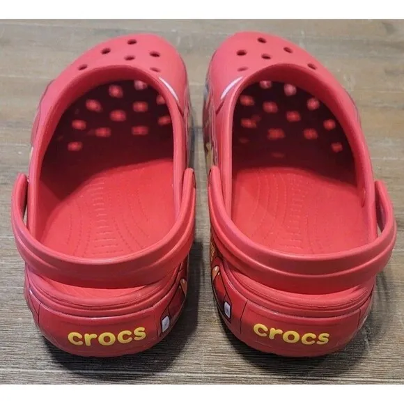 Crocs Classics Clog Lightning McQueen Disney Cars Men Size 13 205759-610 Comfort