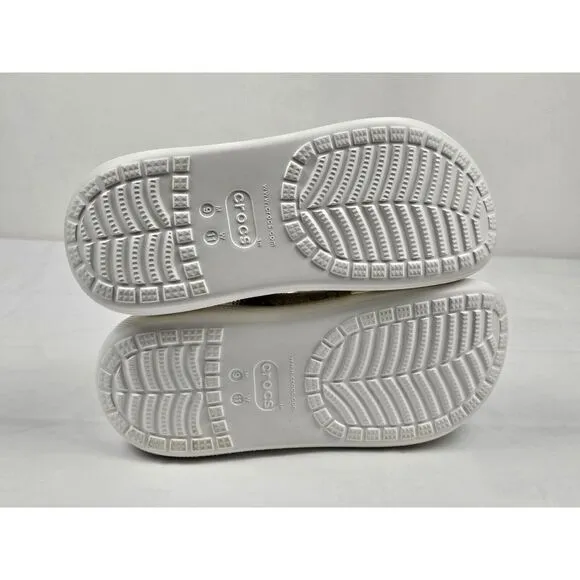 Crocs Clogs Mens 9.‎ Classic Crush Bandana White Slip On. 208119-2ZM. NEW