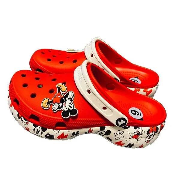 Crocs Disney Minnie / Mickey Classic Platform Clog Unisex US Women's Size 9