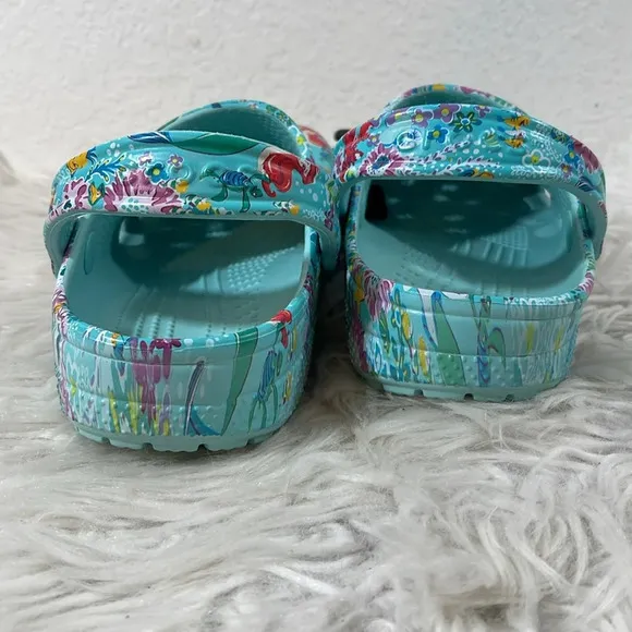 Crocs Disney Vera Bradley Shoes Little Mermaid Ariel Clog Size Kid Juniors 5 NEW