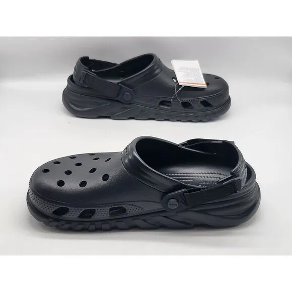 Crocs Duet Max II Clog Black Mens Size 9 Adjustable Strap Lightweight