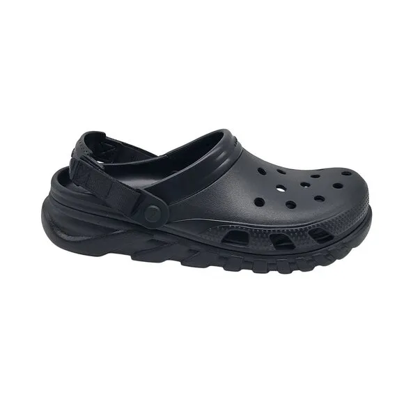 Crocs Duet Max II Clog Black Mens Size 9 Adjustable Strap Lightweight