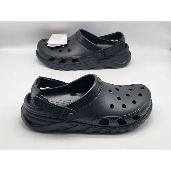 Crocs Duet Max II Clog Black Mens Size 9 Adjustable Strap Lightweight
