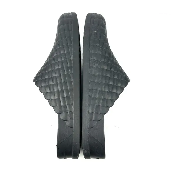 Crocs Dylan Clogs 43 Black Weave Rubber Slip On Shoes Mens 10