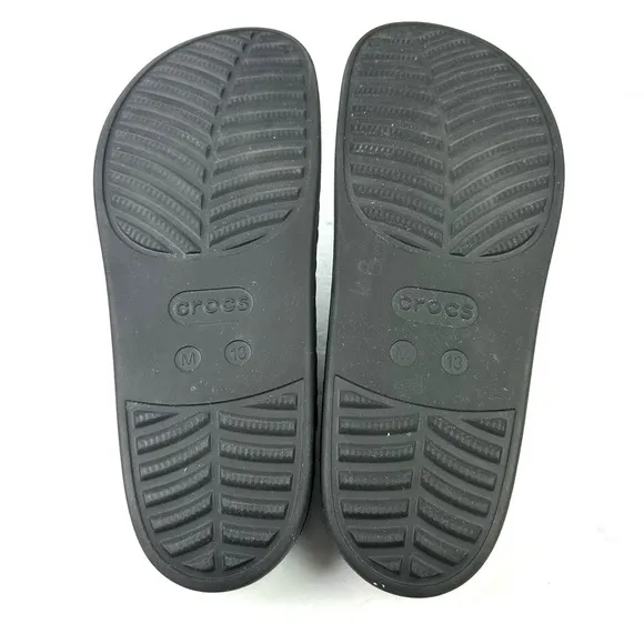 Crocs Dylan Clogs 43 Black Weave Rubber Slip On Shoes Mens 10